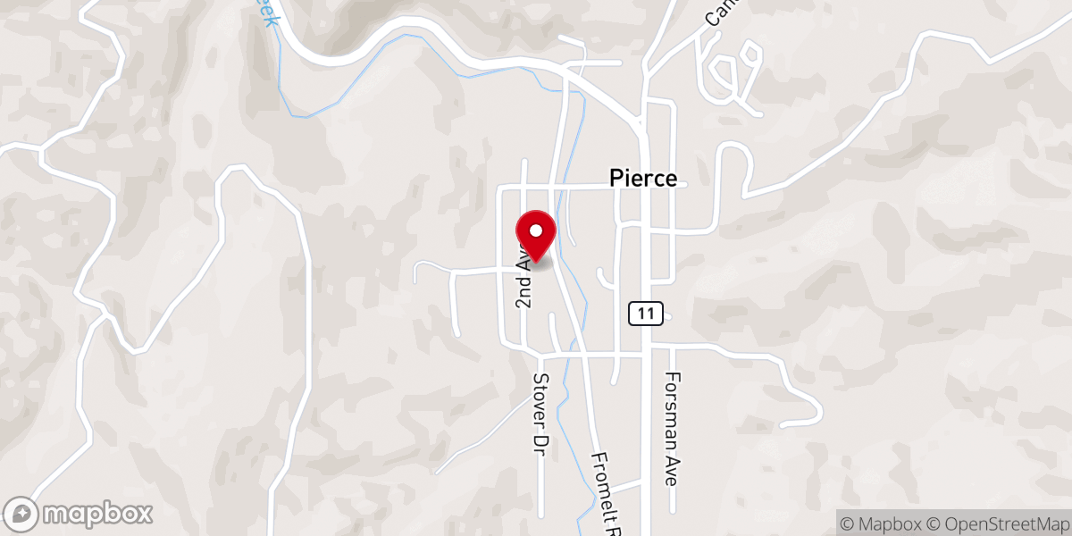 Map showing location of First Protestant Church-Pierce
