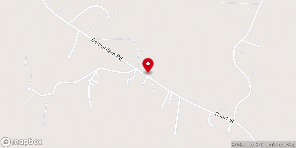 Map showing location of Center Ridge Baptist Church