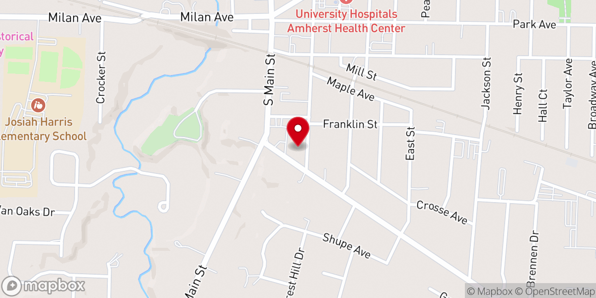 Map showing location of Saint Peter United Church of Christ