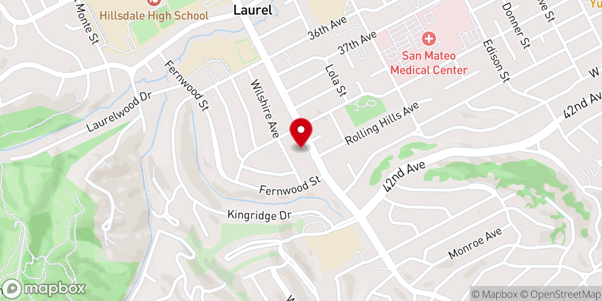 Map showing location of Transfiguration Episcopal Church