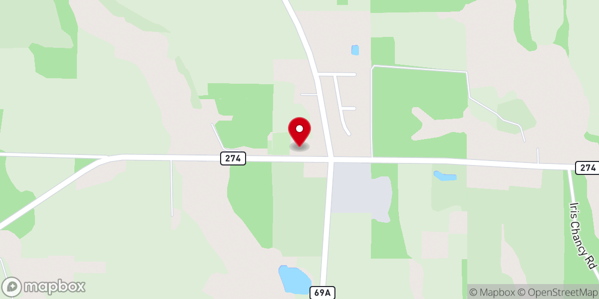 Map showing location of Sunny Hill Pentecostal Holiness Church