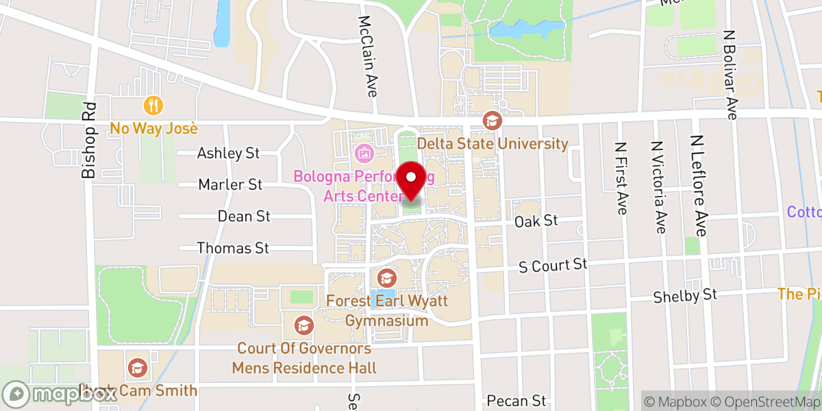 Map showing location of Delta State University