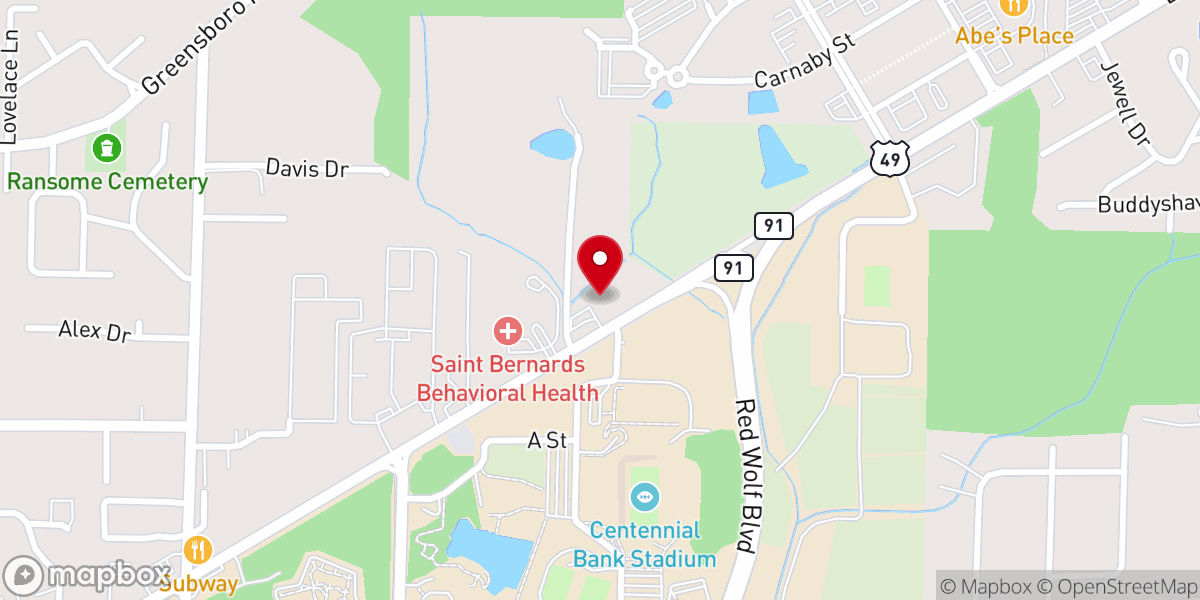 Map showing location of Saint John Newman University Parish