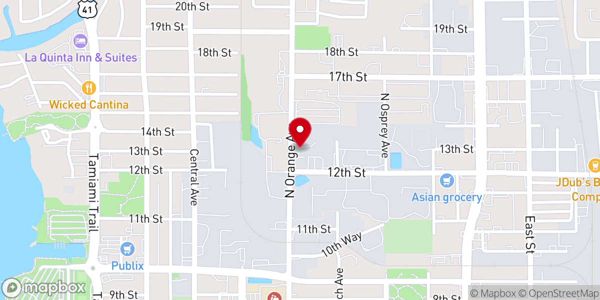Map showing location of Saint Marthas Catholic Church