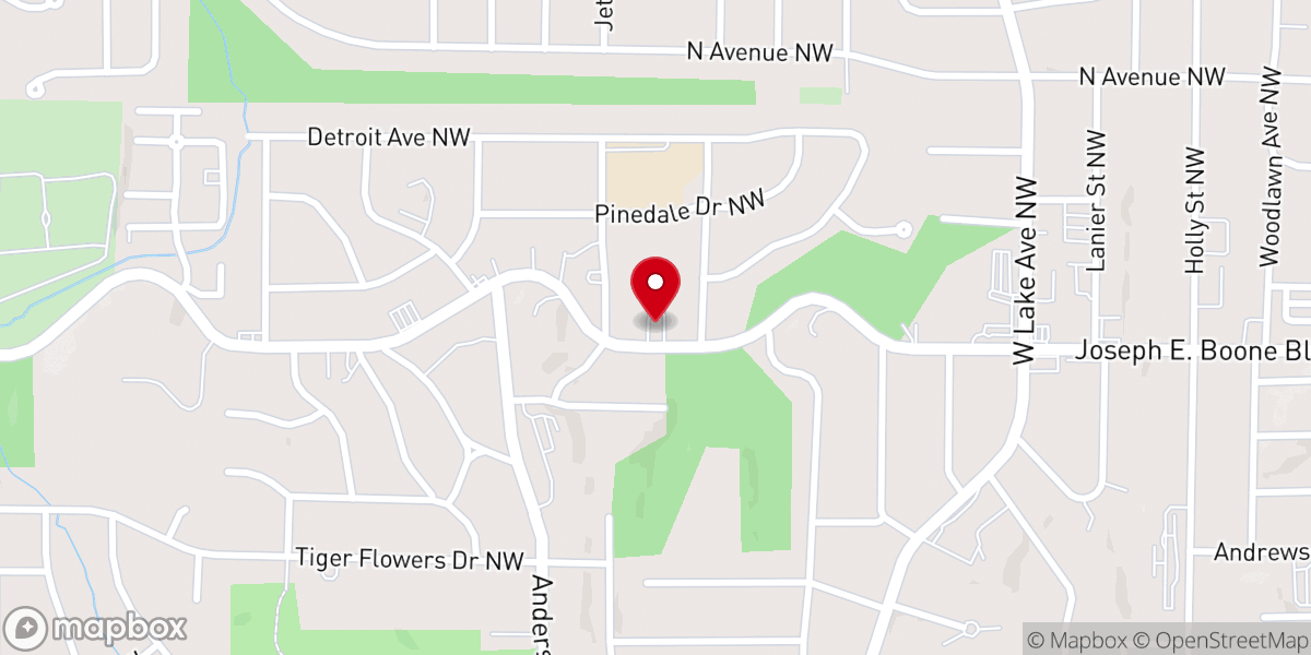 Map showing location of Lutheran Church of the Atonement