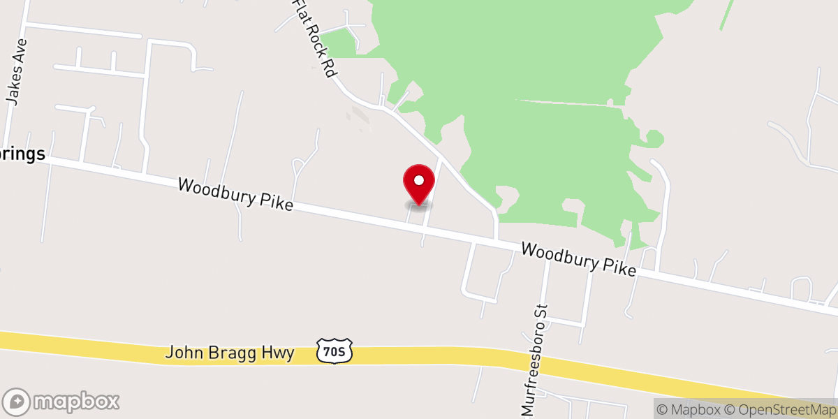 Map showing location of Woodbury Road Baptist Church