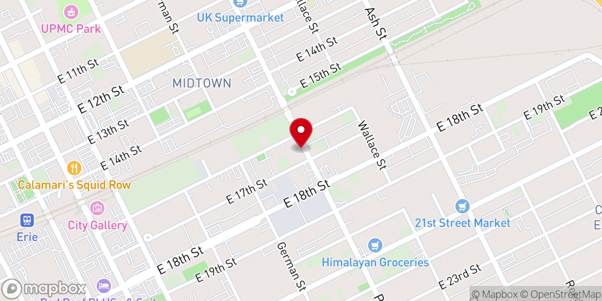 Map showing location of Prince Hall Temple
