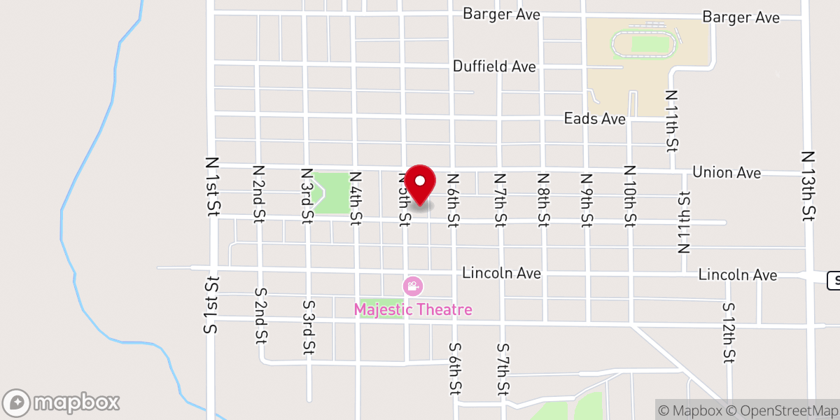 Map showing location of First Community Church