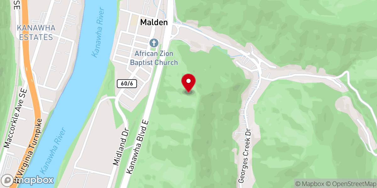 Map showing location of Temple of Faith Ministries