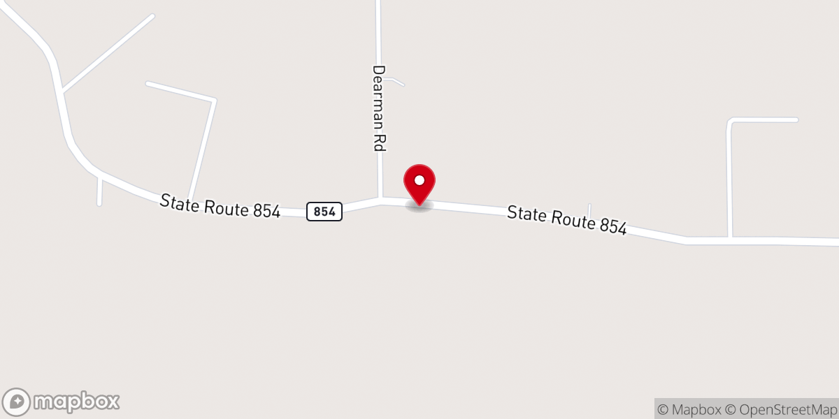 Map showing location of Green Grove Church