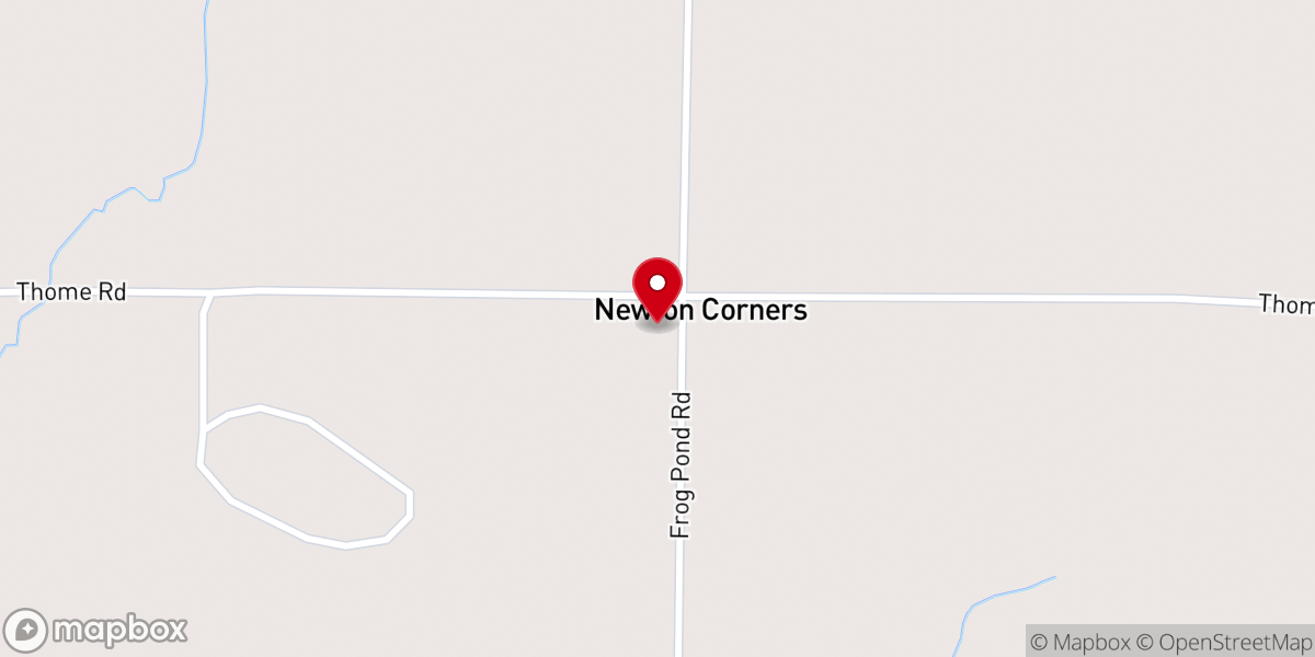 Map showing location of Newton Zion Reformed Church