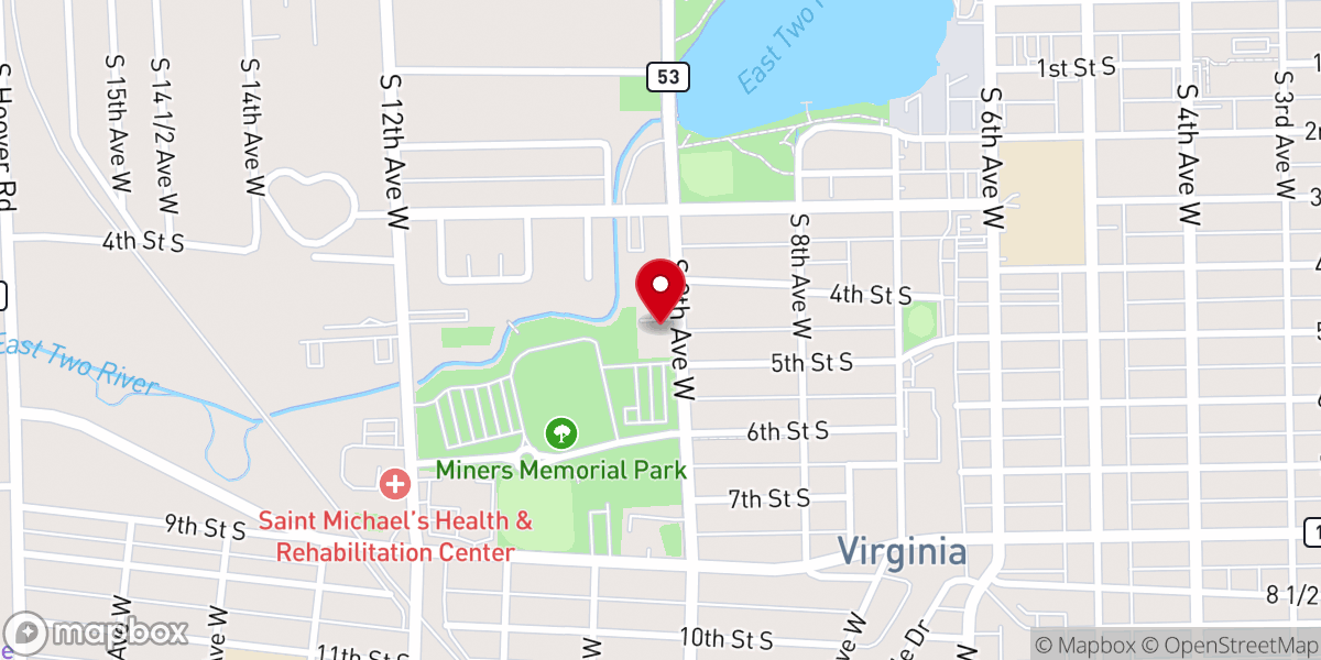 Map showing location of Lutheran Social Service of Minnesota