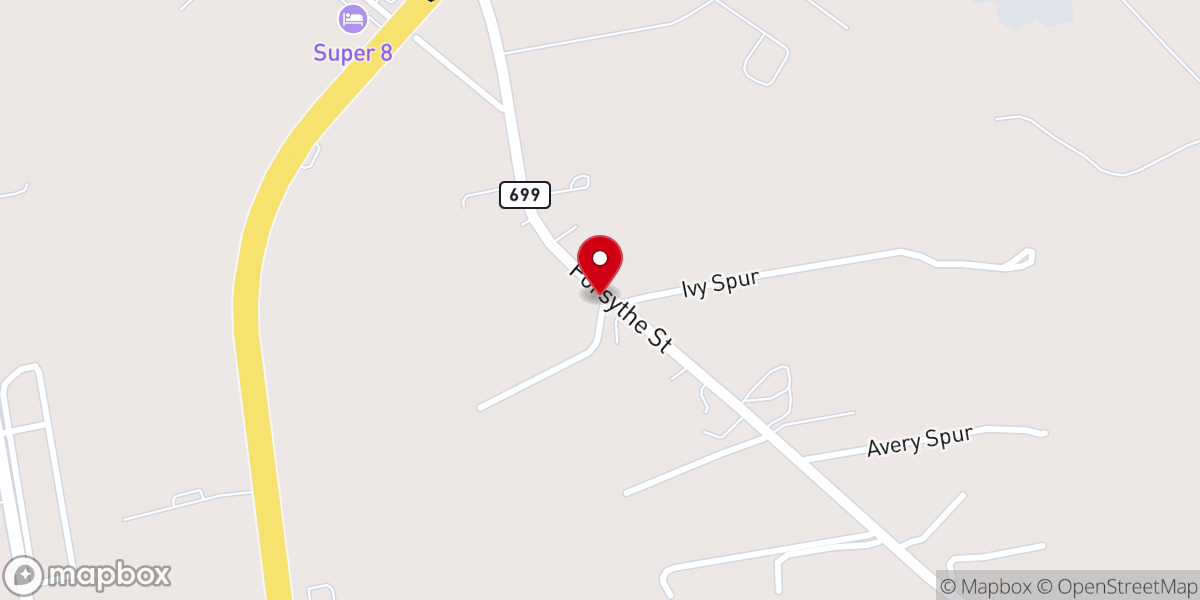 Map showing location of Abundant Life Church