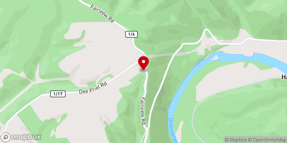 Map showing location of Fairview Church