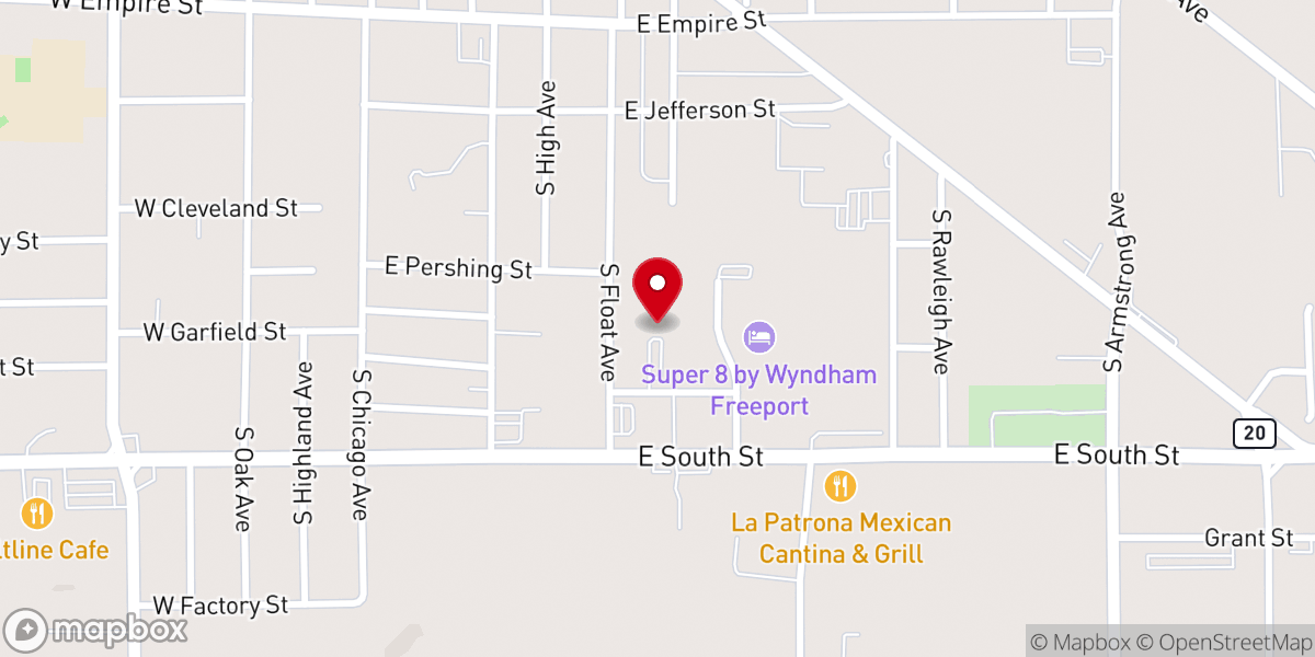 Map showing location of Mt. Calvary Church of God in Christ