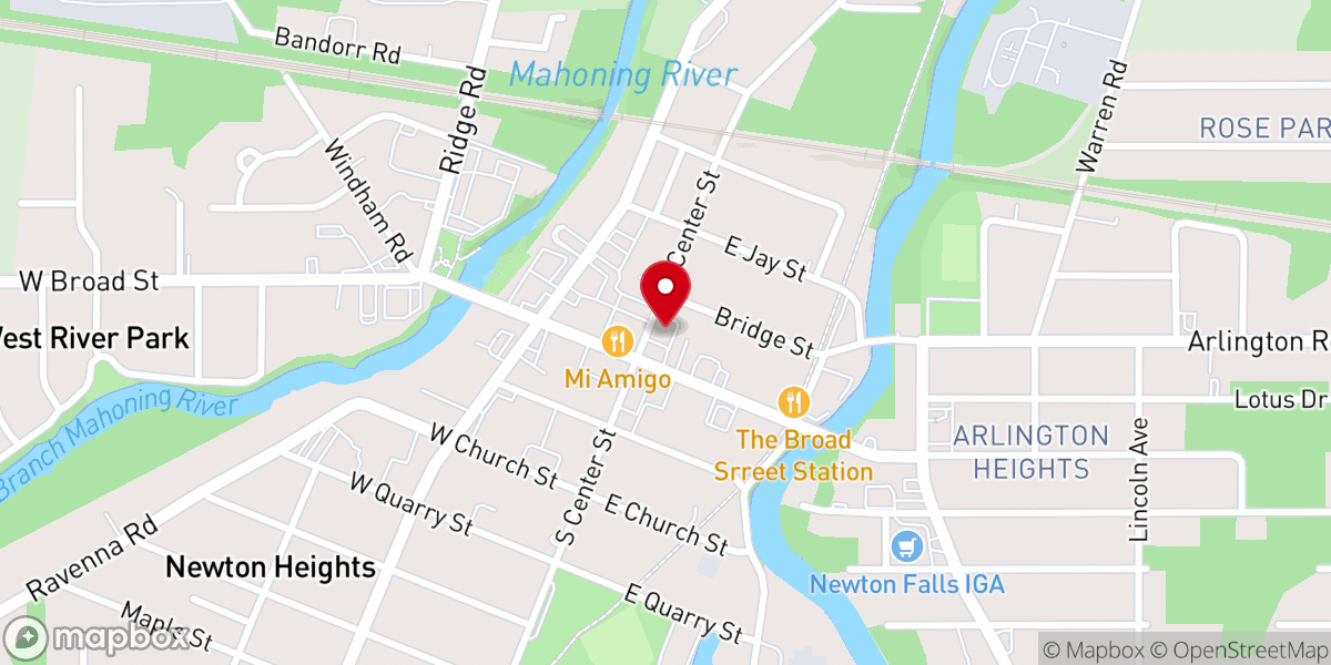 Map showing location of First Christian Church