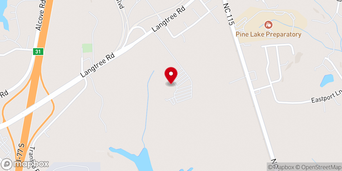 Map showing location of The Cove Church Mooresville Campus