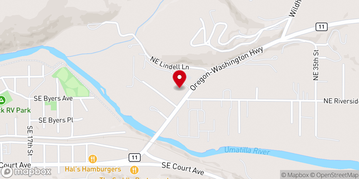 Map showing location of Lindell's Auto Salvage
