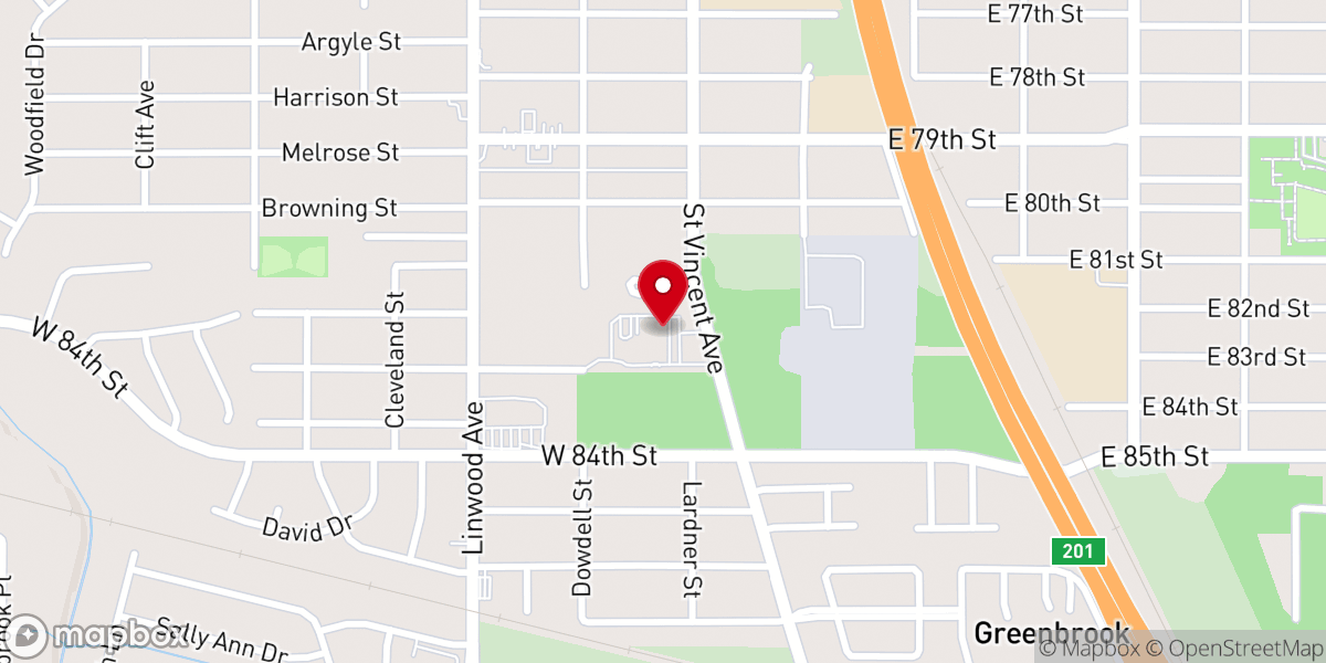 Map showing location of Peaceful Rest Baptist Church