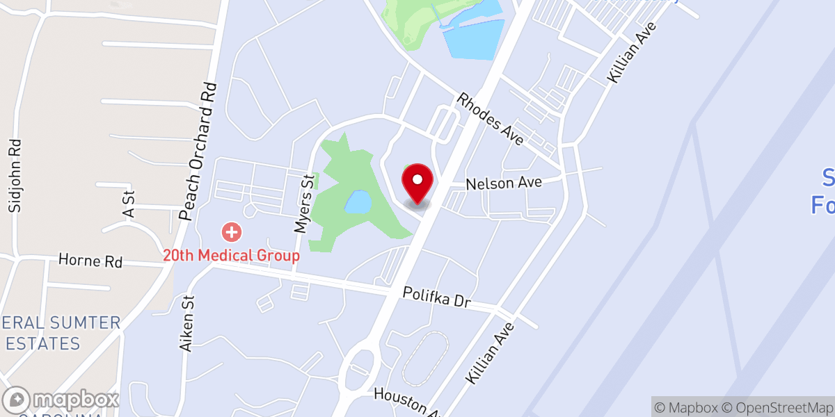 Map showing location of Palmetto Chapel
