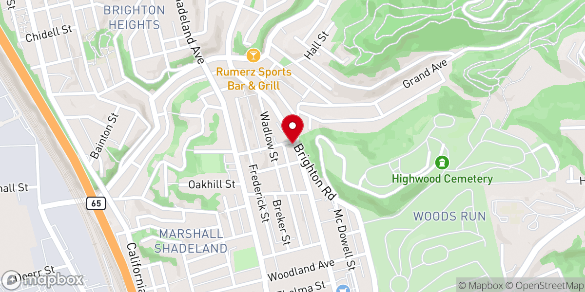 Map showing location of Greater Faith Baptist Church