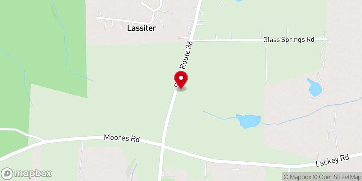 Map showing location of Wesley Chapel