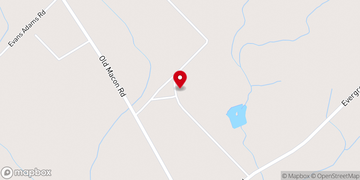 Map showing location of Millville Church