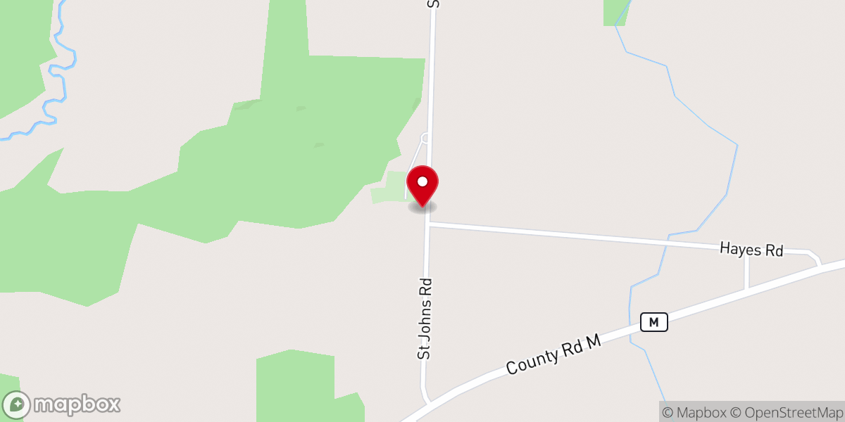 Map showing location of Saint Johns Lutheran Church