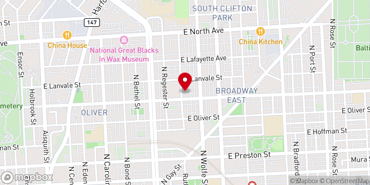 Map showing location of Saint Josephs Free Will Baptist Church