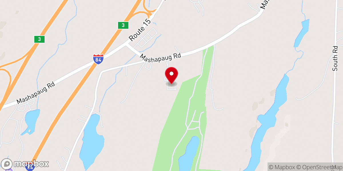 Map showing location of Sturbridge Worship Center