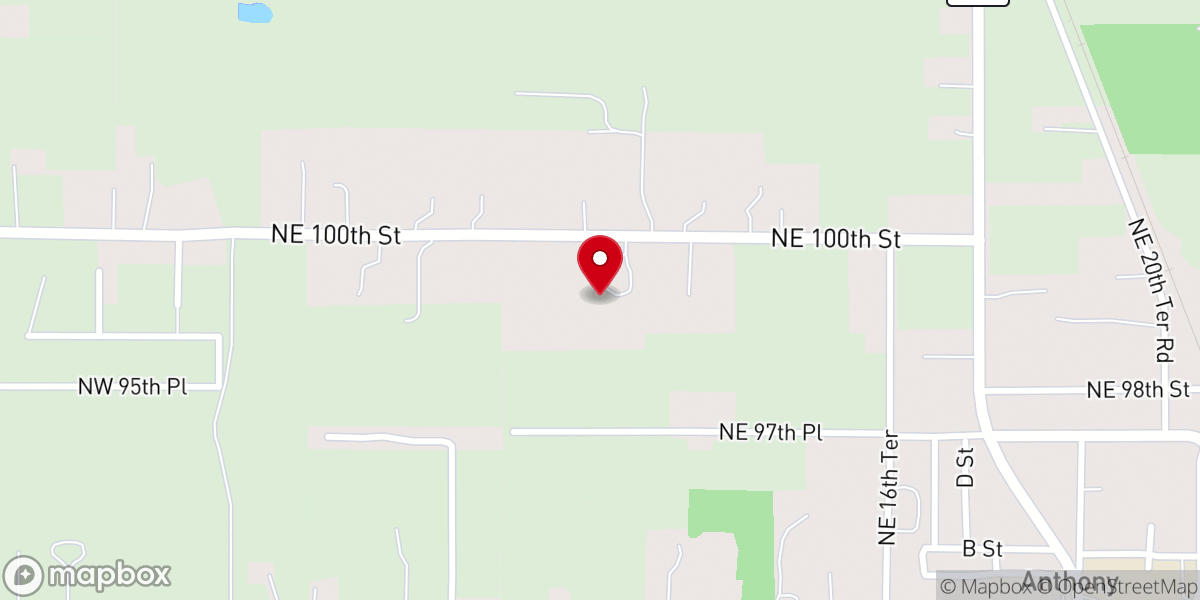 Map showing location of Unity Baptist Church