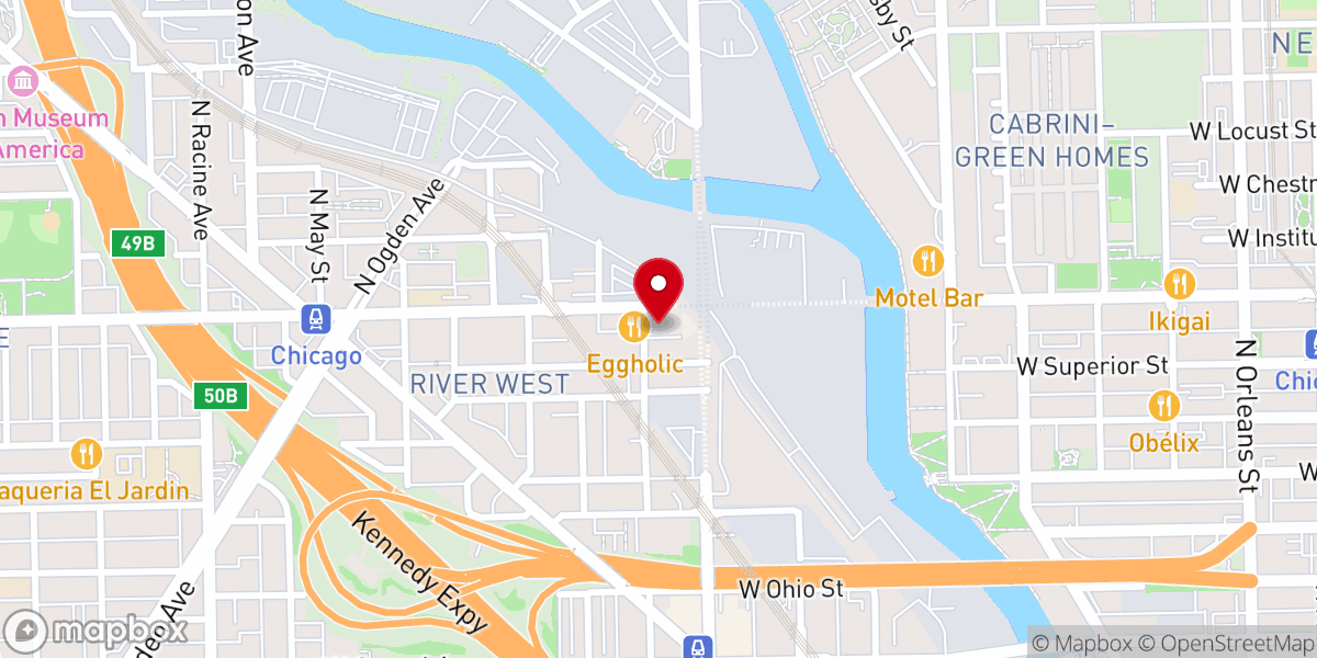 Map showing location of City Church Chicago
