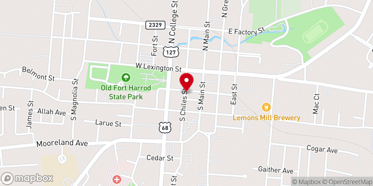 Map showing location of St Philips Episcopal Church