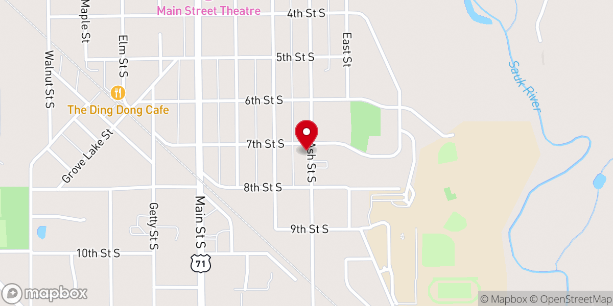 Map showing location of Our Lady Of The Angels Catholic Church