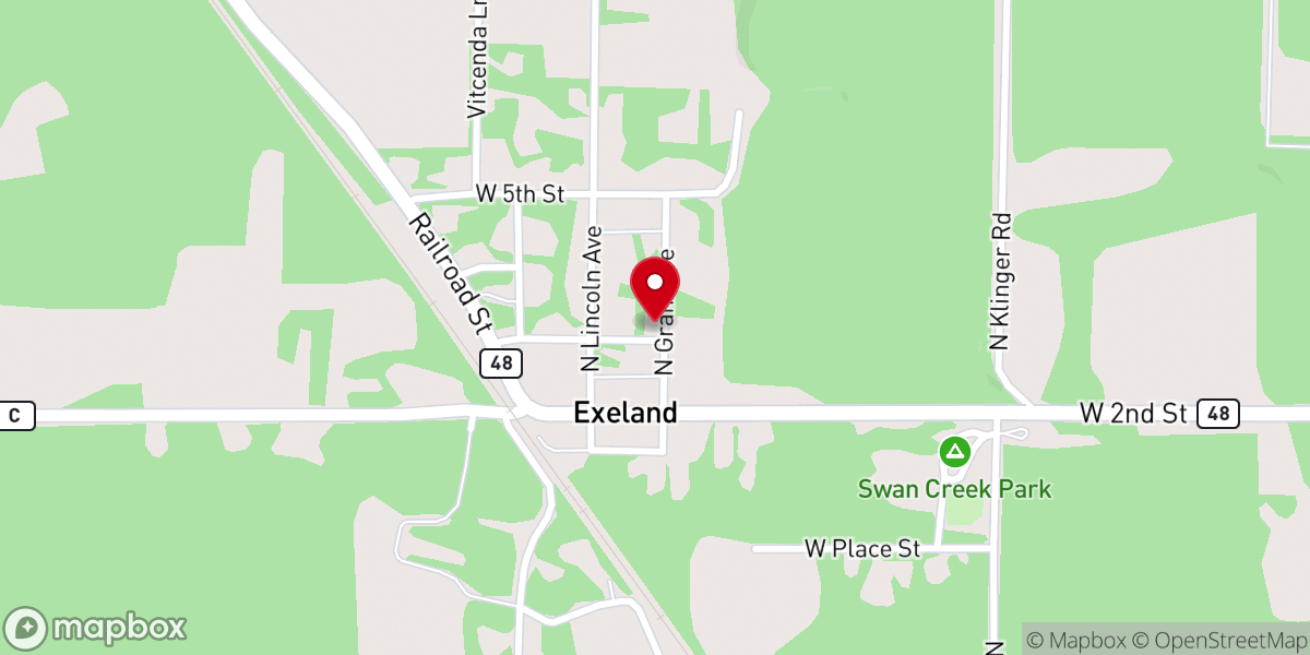 Map showing location of First Lutheran Church