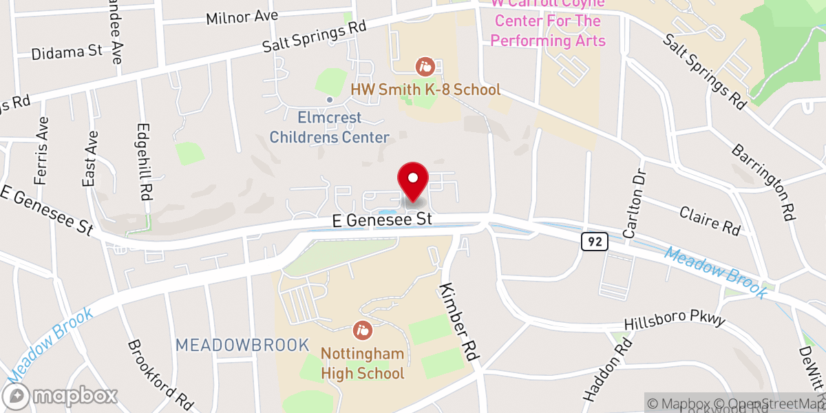 Map showing location of Redeemer Church - Syracuse Campus