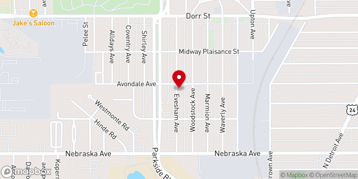 Map showing location of Community Church of God in Christ