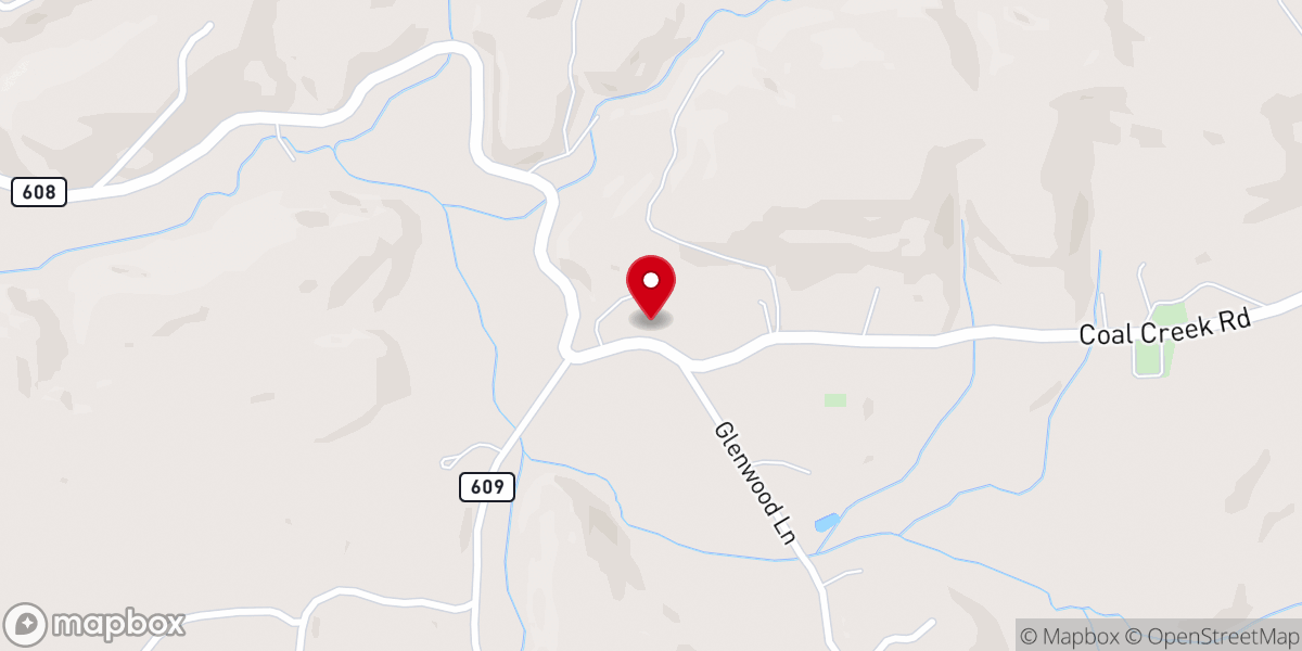 Map showing location of Glenwood Church