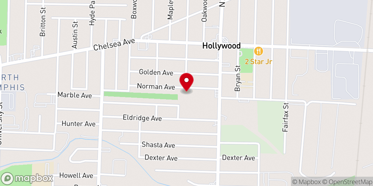 Map showing location of Trinity All Nations Missionary Baptist Church