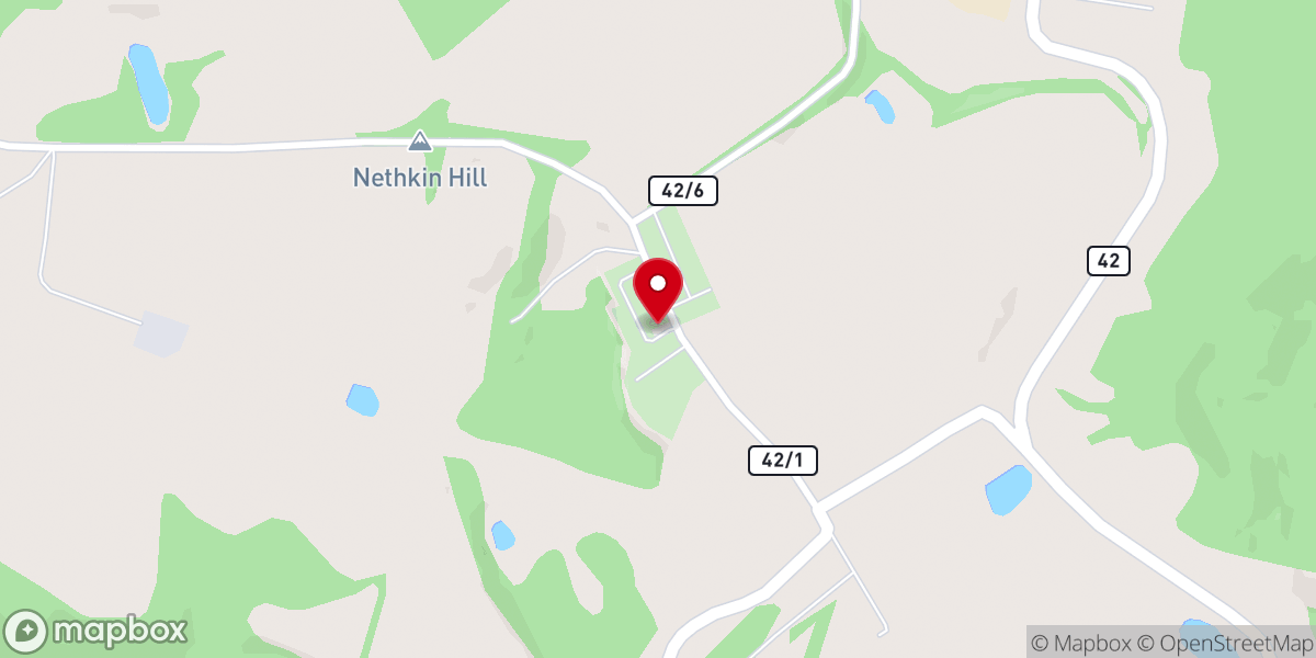 Map showing location of Nethkin Church