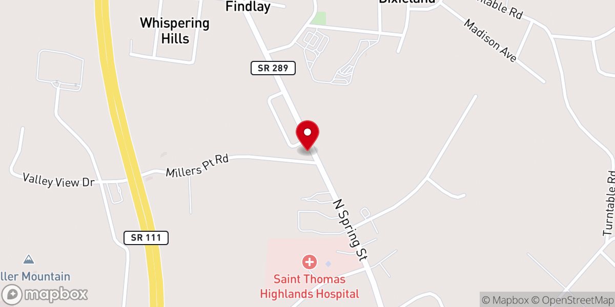Map showing location of Findley Church of Christ