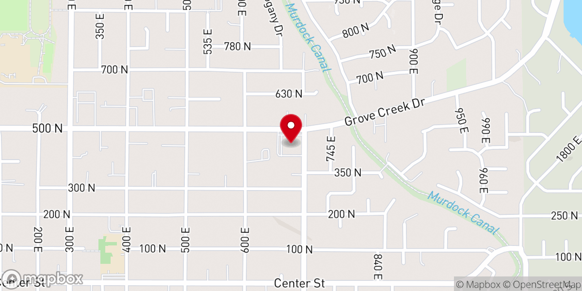 Map showing location of Grove Creek 10th Ward House
