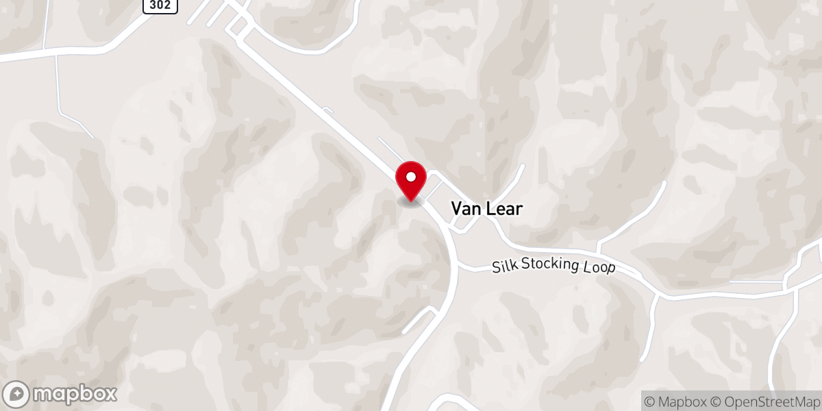 Map showing location of Van Lear FWB Church