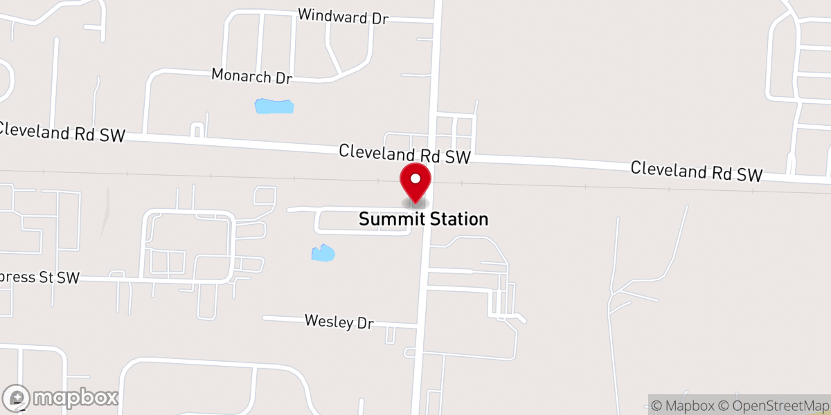 Map showing location of Christ Church of Pataskala