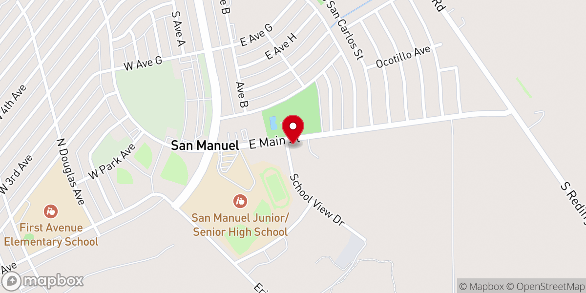 Map showing location of Assembly of God Church