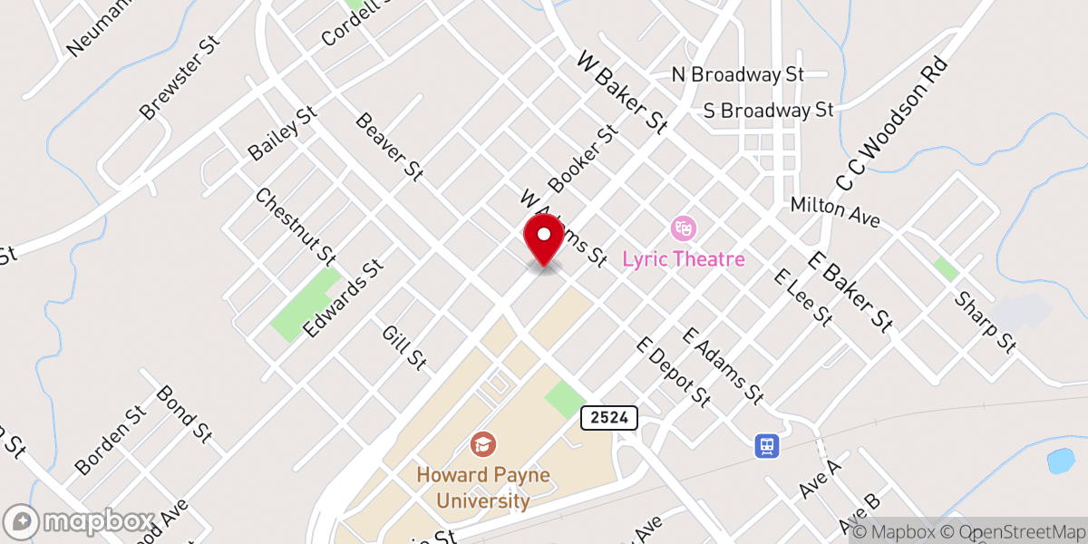 Map showing location of St. John's Anglican Church