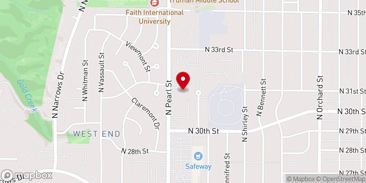 Map showing location of Washington State Jurisdiction Church of God in Christ