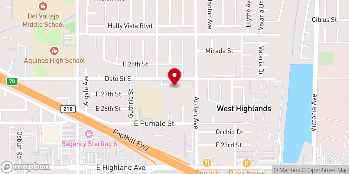 Map showing location of Iglesia Rios De Agua Viva Highland