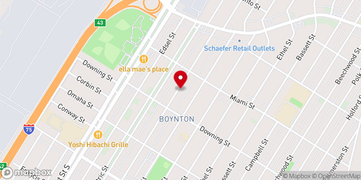Map showing location of Pine Grove Missionary Bapt Church