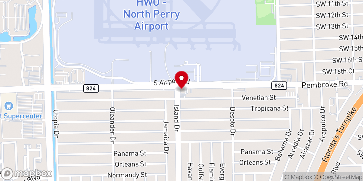 Map showing location of Church of God New Life Worship